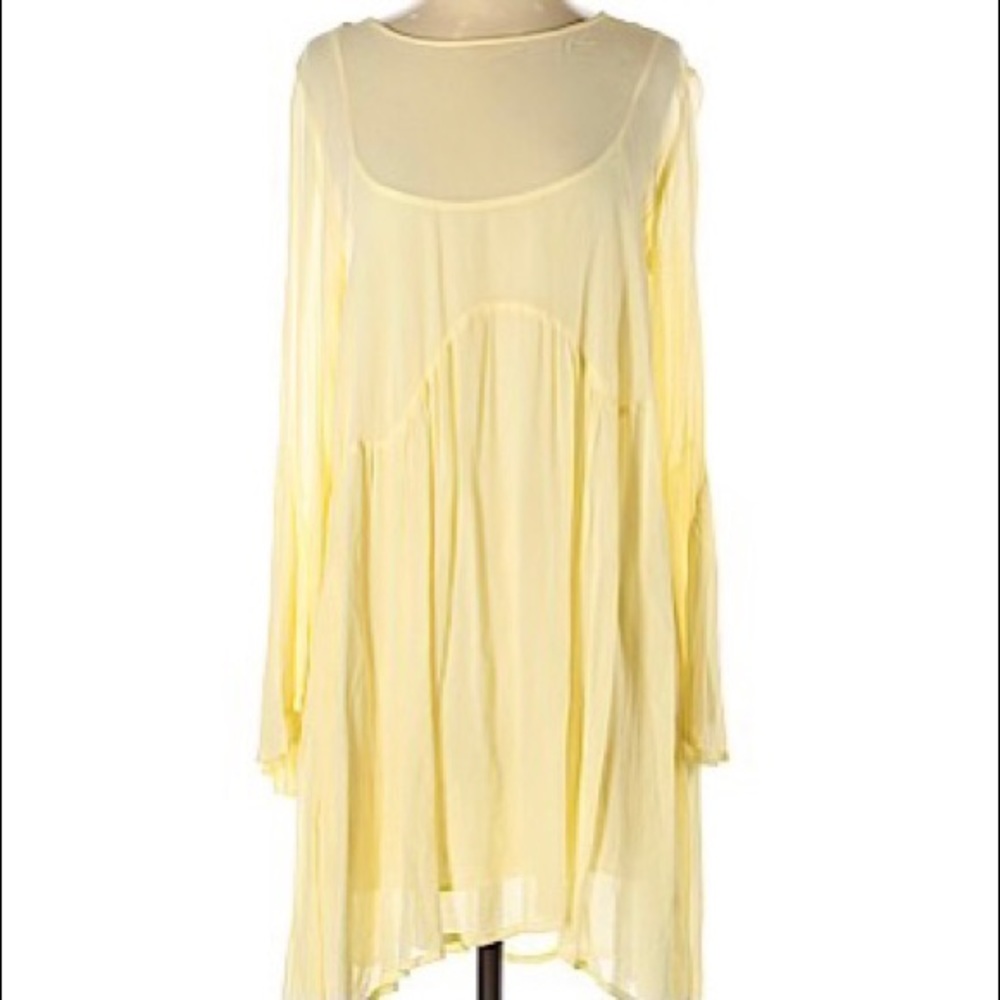 anthropologie dress with slip under